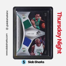 2006 SP GAME USED PAUL PIERCE RAJON RONDO AUTHENTIC FABRICS DUAL JERSEY /100