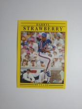 1991 Fleer Darryl Strawberry #161 New York Mets Baseball Card