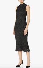 PAIGE Zariah Sleeveless Sweater Dress Metallic Flecks Size XL Black