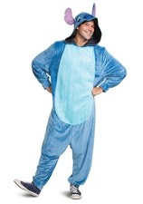 Disney Stitch Adult Costume L 36/38 Hooded Jumpsuit Plush
