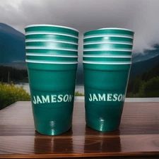 Jameson Irish Whiskey 16oz  Aluminum Cups. Set Of 12 New