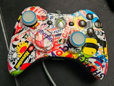 Xbox 360 wired Controller Casemod Stickerbomb