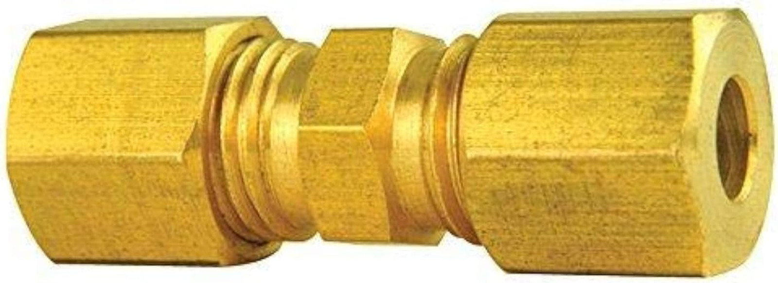 Brass Compression Union Fitting - 1/8 Inch, Set of 10, Compression Fittings for