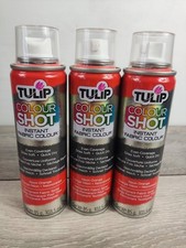 3 X FABRIC COLOUR SPRAY PAINT INSTANT WASHABLE COLOUR SHOT TULIP UPCYCLE 