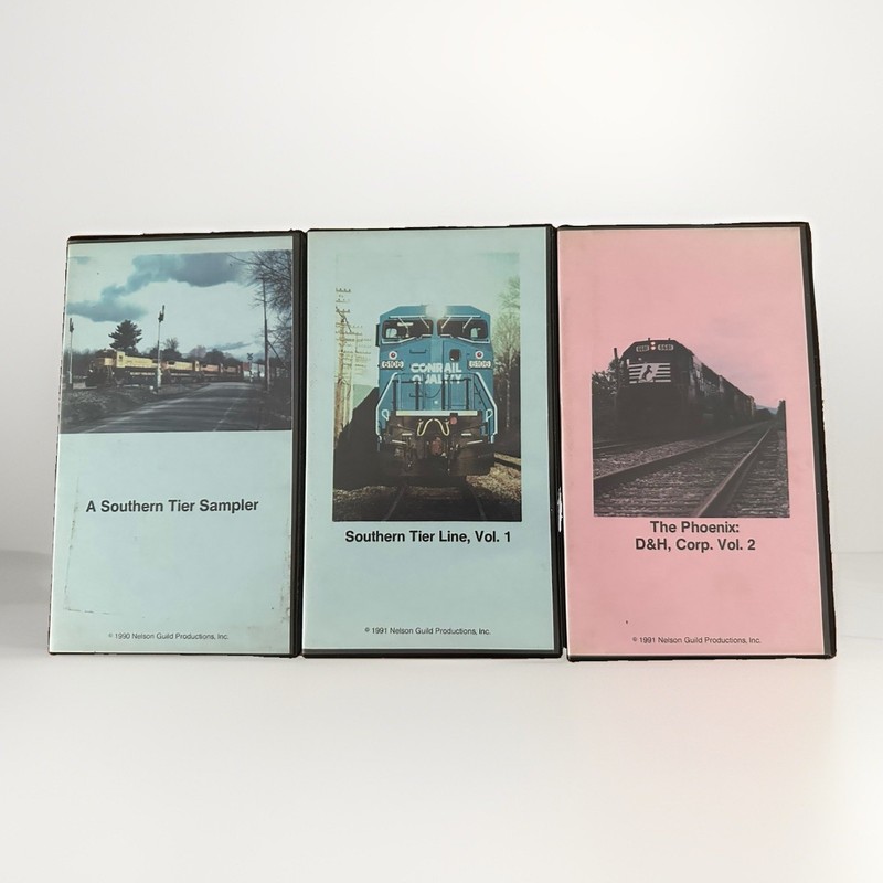 Rare Railroad VHS Lot 3 Nelson Guild Southern Tier D&H Conrail Vintage 1990s