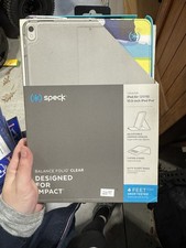 Speck Balance Folio Clear Case for iPad Air 2019 10.5" iPad Pro, Impact Res