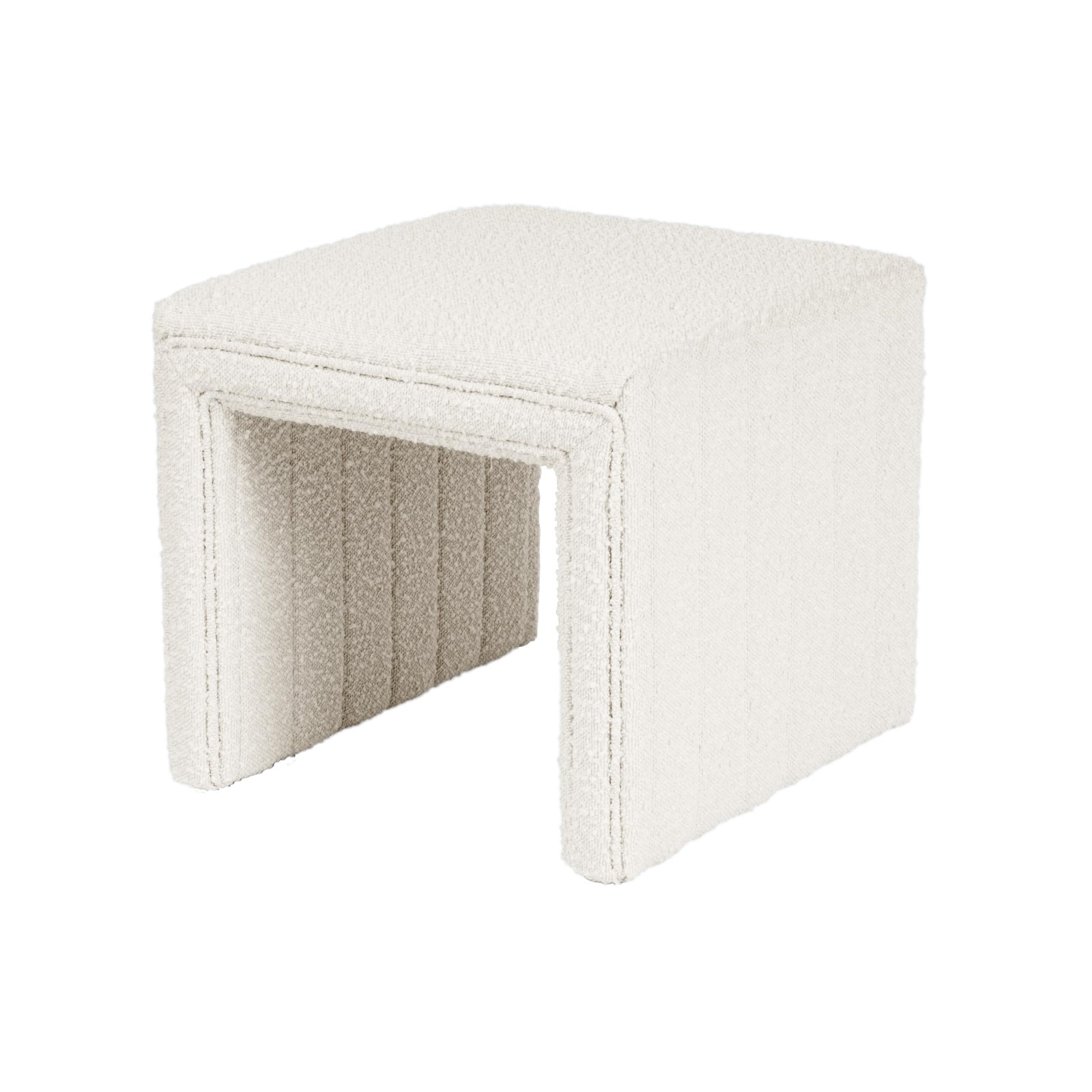 Modern Channel Tufted Ottoman Home Décor|Ottoman for Living Room & Bedroom - ...