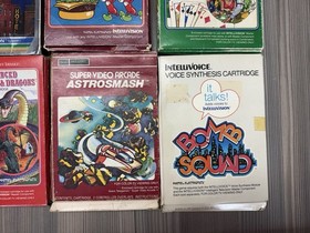 Lot of 12 Intellivision Games With Boxes: Dungeons & Dragons, Tron, Burgertime
