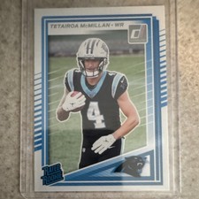 2025 Donruss Rated Rookie Tetairoa McMillan #314 Carolina Panthers Football Card