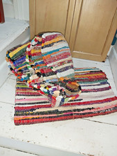 HANDMADE INDIAN MULTI COLOURED DARI RUG - 100cm x 164cm - SPECIAL OFFER!