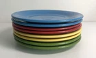 Vintage Fiesta Ware 10.5” Dinner Plates Lot of 8 Mixed Colors Fiestaware