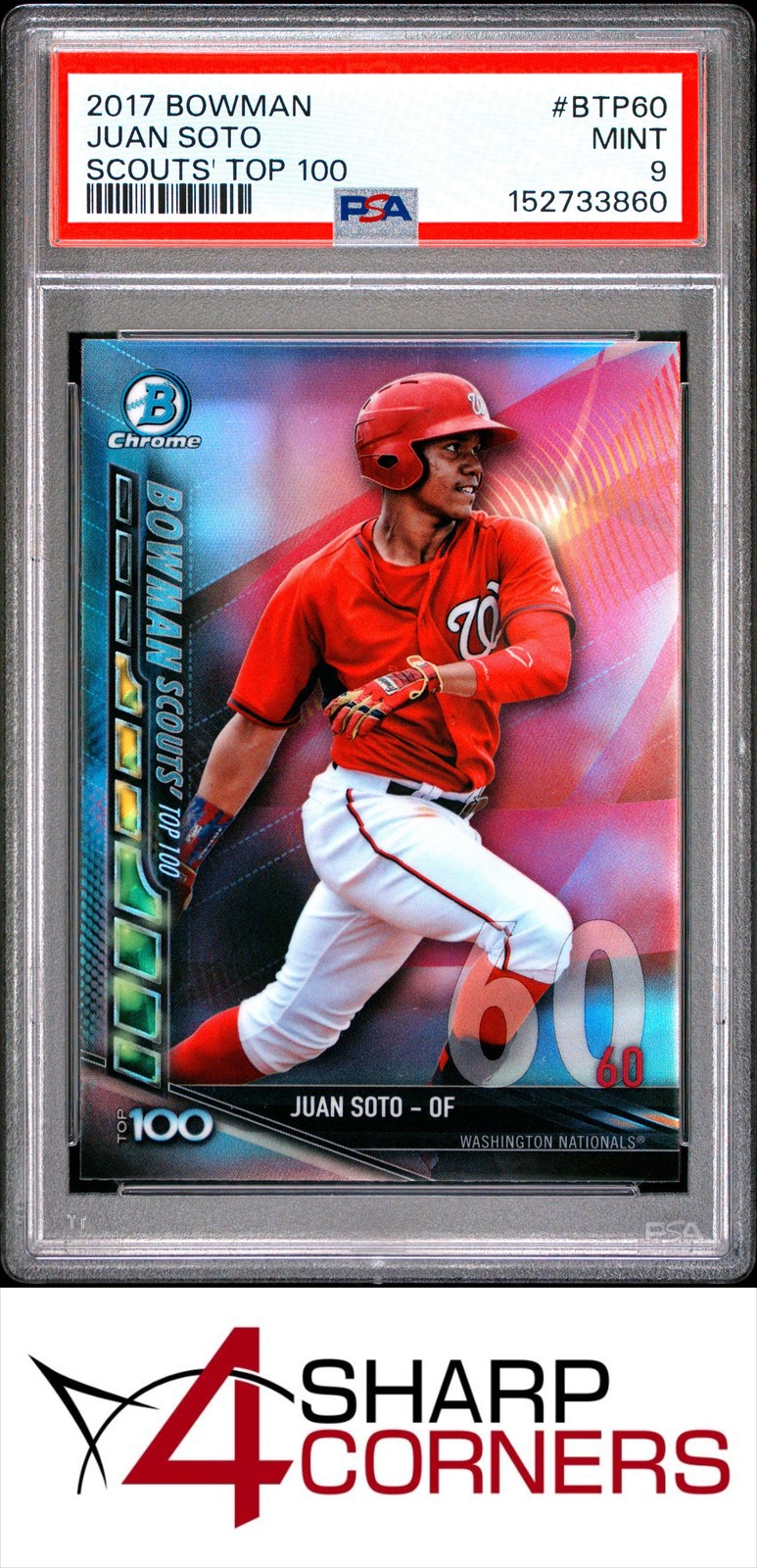 2017 BOWMAN SCOUTS' TOP 100 #BTP60 JUAN SOTO RC PSA 9