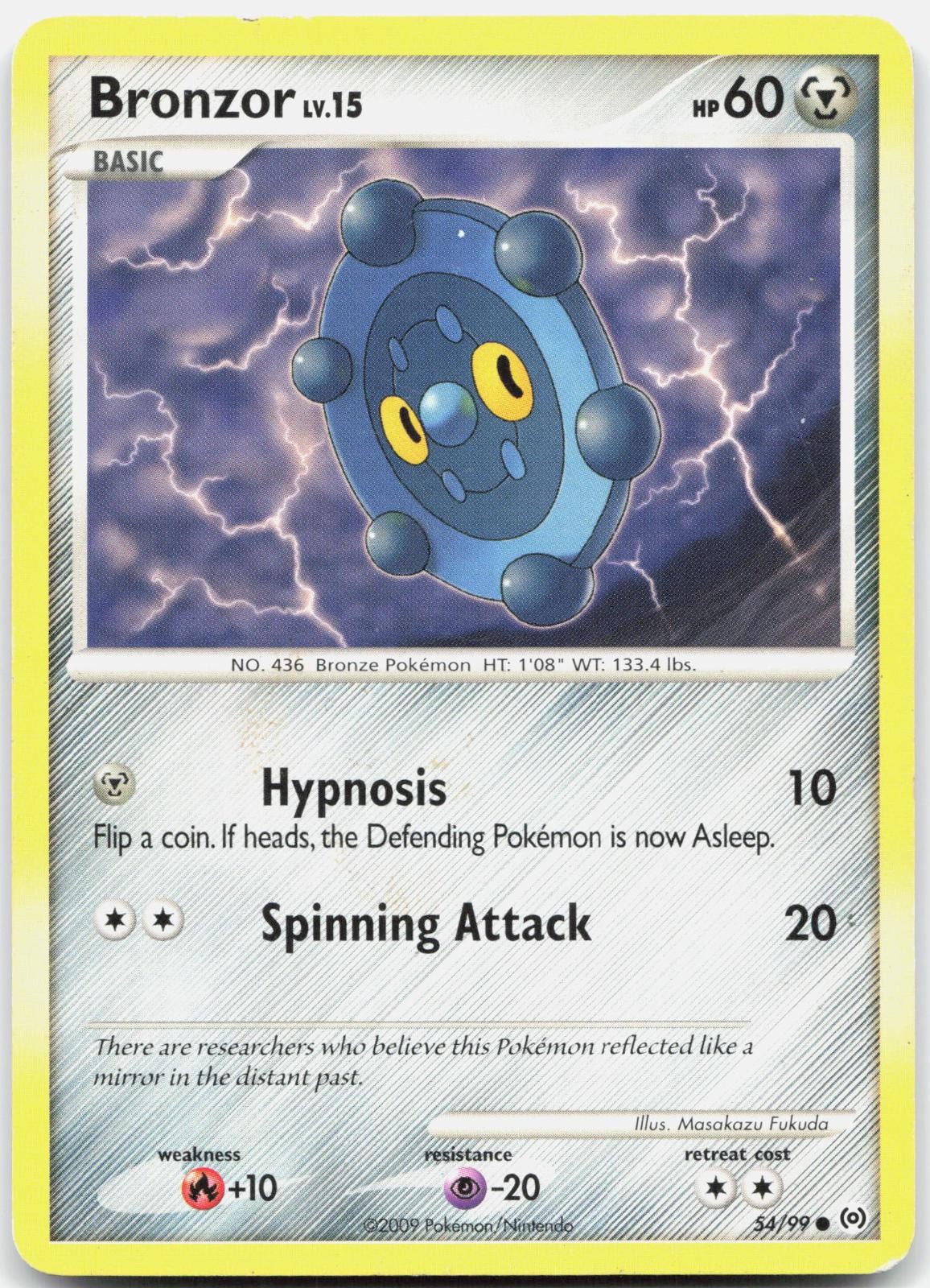 Bronzor 54/99 Common Arceus Pokemon Moderately Played