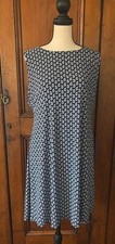 Tommy Hilfiger Black White Geometric Print Sleeveless Dress Women's Size 14