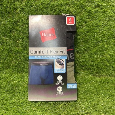 Hanes Small Men Comfort Flex Fit Total Support Pouch Tagless Trunks 3 Pack NWT