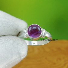 Amethyst Gemstone 925 sterling silver handmade Gift Ring US size 5 to 13