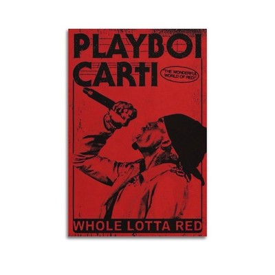 Playboi Carti Poster Rapper Music 24  X 16  Canvas New Sealed
