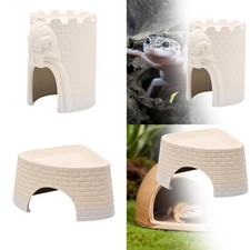 Reptile Hideout Cave Easy Maintenance Ornament Ceramic Reptile Shelter Reptiles