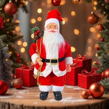 Image of 13 inch Santa Claus Santa Doll Home Decoration Collectible Standing Figurine for
