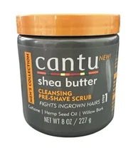 Cantu Men's Collection Shea Butter Cleansing Pre-Shave Scrub 8 Oz New