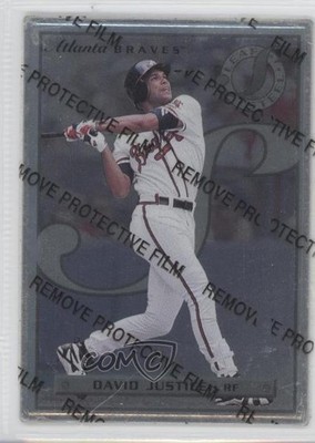 1996 Leaf Preferred Steel David Justice #10 2u3