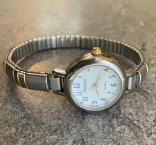 Carriage by Timex Womens Watch Two Tone Case and Band W/White Dial B-B