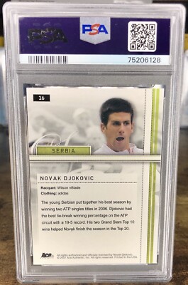 2007 レアPSA10‼️ルーキーカード　NOVAK DJOKOVIC RC NOVAK DJOKOVIC 2007 Ace Authentic Rookie Card RC 24 GS Titles