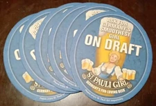(6) St Pauli Girl Coasters 4" X 4-3/4" Brand New