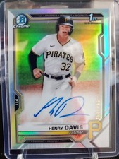 2021 1st Bowman Chrome Henry Davis Autographed Refractor /499 Pirates