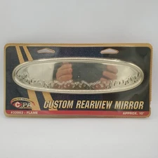 CIPA 32003 Flame Custom Chrome Rearview Mirror 10" Car Truck Hot Rod NOS NEW