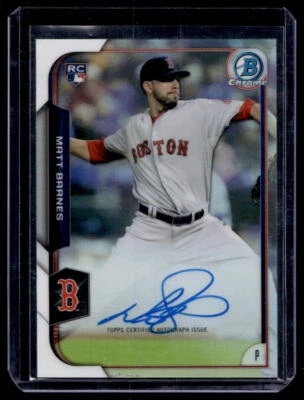 Matt Barnes /499 Auto 2015 Topps Bowman Boston Red Sox Autograph - Image 1 of 2
