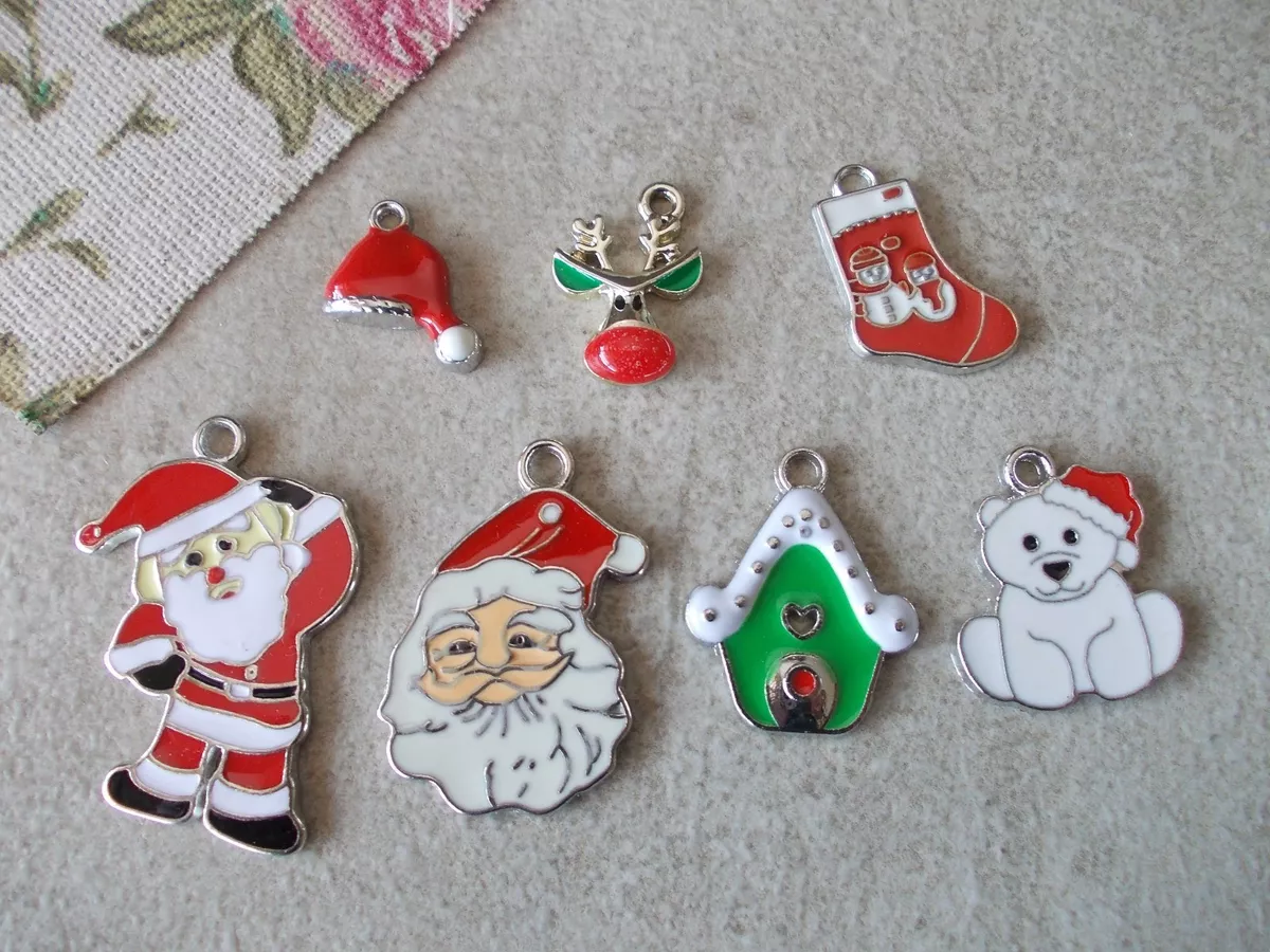 Christmas charms outlet for jewellery making