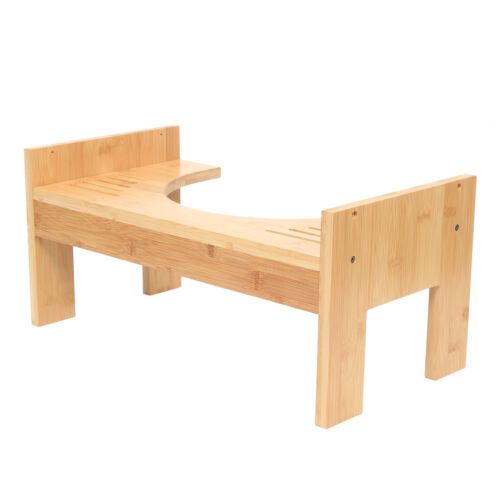 Toilettenhocker Holz Klohocker Erwachsene Toilettenhocker aus Bambus WC Hocker - Bild 9 von 15