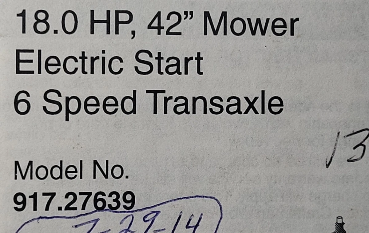 Craftsman lt1000 owners online manual