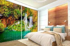 3D Natural Scenery River ZHUA3220 Photo Curtain Window Blockout Fabric Amy 2023