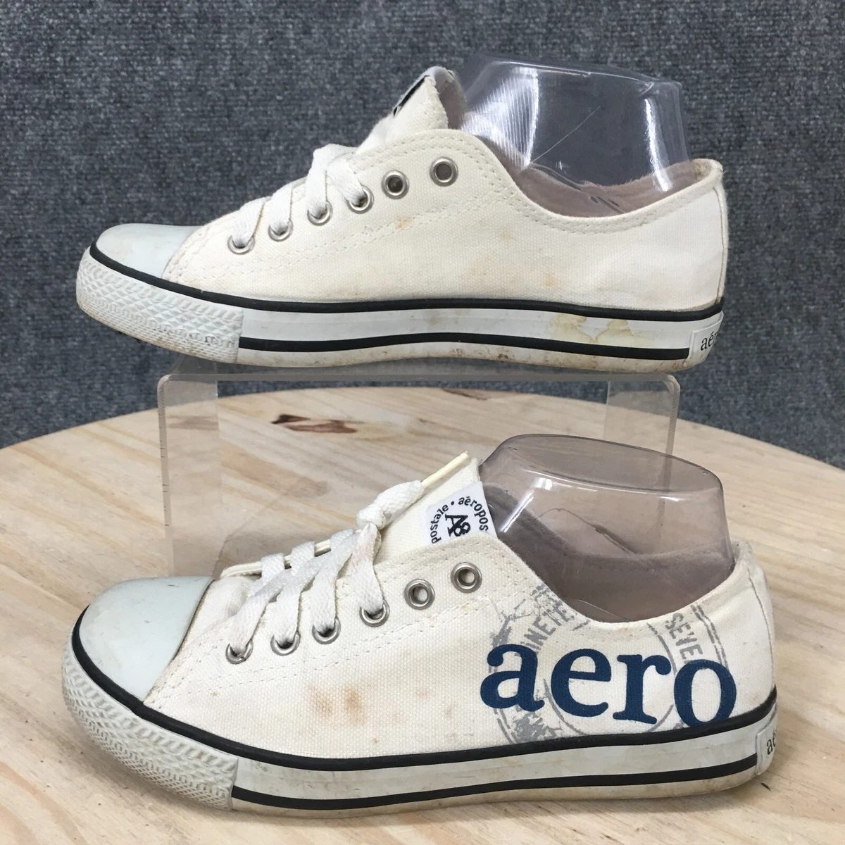 Aeropostale A87 Shoes Womens 6 Casual Low Top Sneakers White
