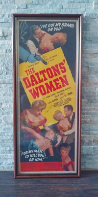 LASH LARUE Vintage Western Framed Movie Poster SIGNED The Daltons' Women
