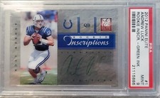 2012 Elite Inscriptions Green Ink Andrew Luck #1 PSA 9 Mint Rookie Auto RC