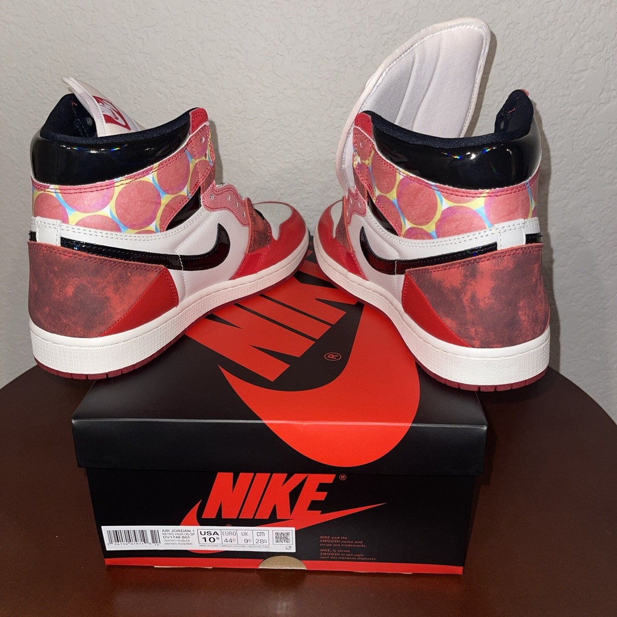 AIR JORDAN 1 HIGH OG x SPIDER-MAN NEXT CHAPTER NIKE RETRO SZ 10.5 