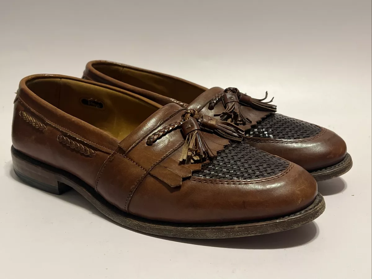Allen Edmonds Cody 1849 Brown Leather Tassel Loafers Slip On Shoes