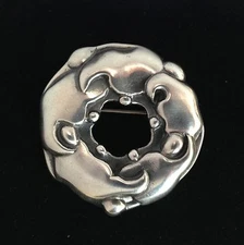 Thorvald Bindesbøll. Silver Brooch 