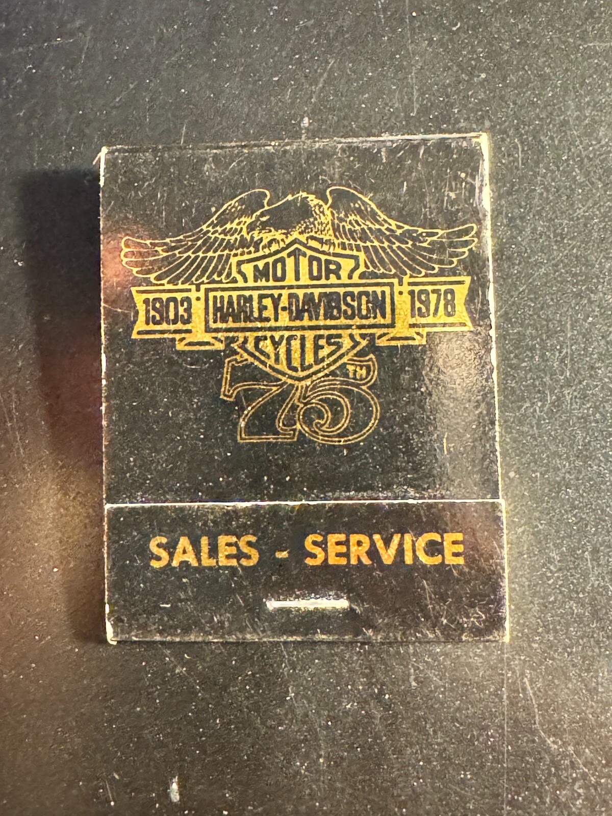 MATCHBOOK ARKPORT HARLEYDAVIDSON MOTOR CYCLES ARKPORT, RI