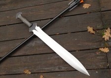 SPADA GUERRIERO PERSONALIZZATA FATTA A MANO IN ACCIAIO A MOLLA 5160 SPADA ROMANA CON FODERO IN PELLE