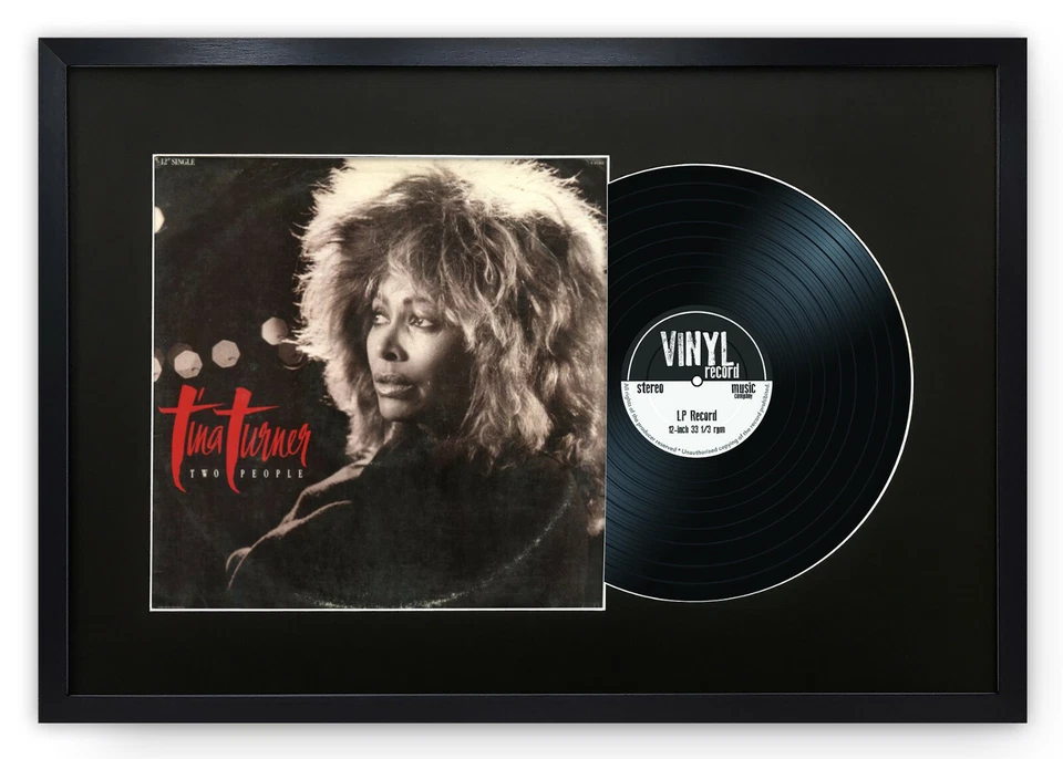 12-дюймовая виниловая рамка для пластинок и альбомов LP черная рамка и черное крепление 25x17" - Изображение 4 из 4