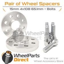 Radabstandshalter (2) & Schrauben 15 mm für Saab 9000 84-88 auf Originalrädern