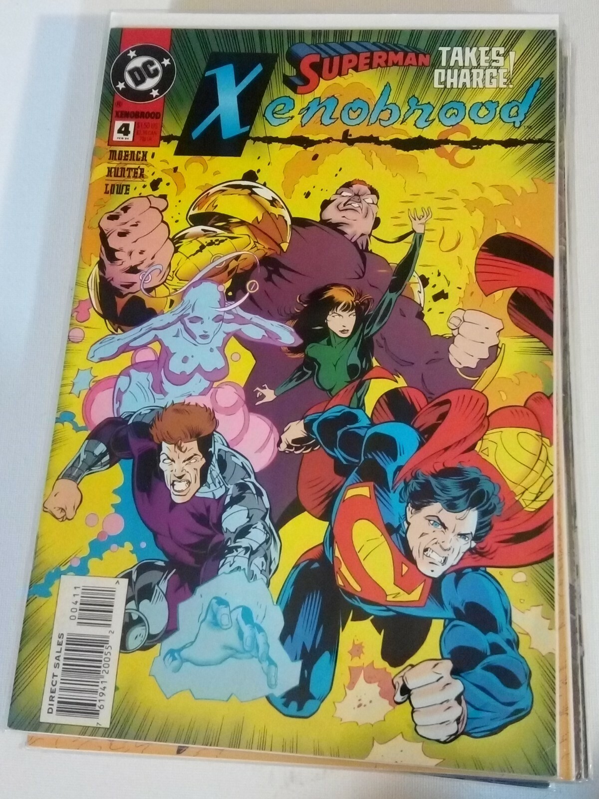 [1994] XENOBROOD 4 Superman Takes Charge [8 grade VF] DC comic book