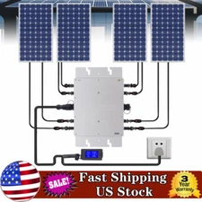 1200W Micro Solar Panel Smart Inverter Pure Sine Wave MPPT Grid Tie Inversor New