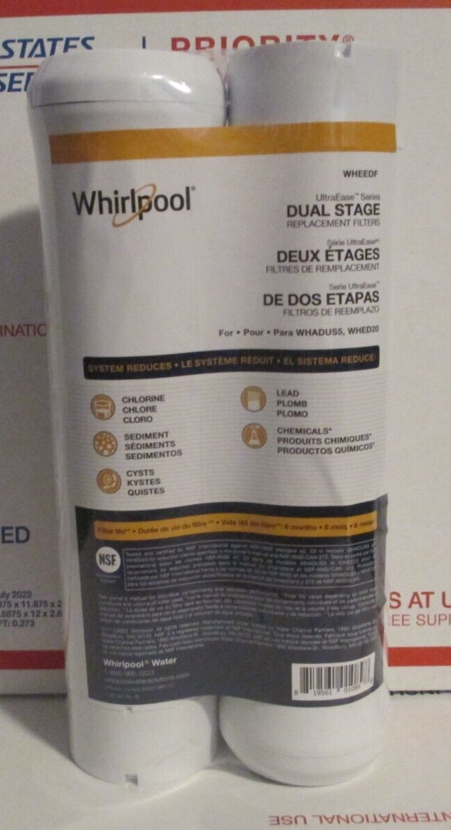 Whirlpool WHEEDF UltraEase Dual Stage Replacement Water Filters