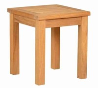 Teak Beistelltisch Brighton Quadratisch (40X40 Cm) Hocker Holz Tisch Blumenbank