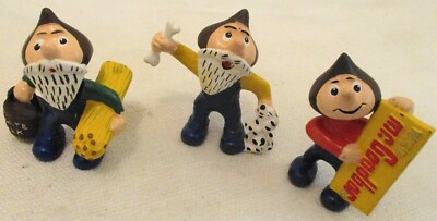 Lot of 3 Vtg. Hershey's Chocolate Kiss Head 2.25  Hershkin s PVC Figures (#1334)